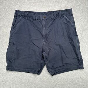 Carhartt Men's Size 48 Navy Blue‎ Cargo Work Shorts Relaxed Fit Cotton